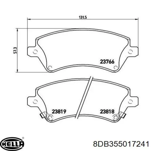 Тормозні колодки HELLA 8DB355017241