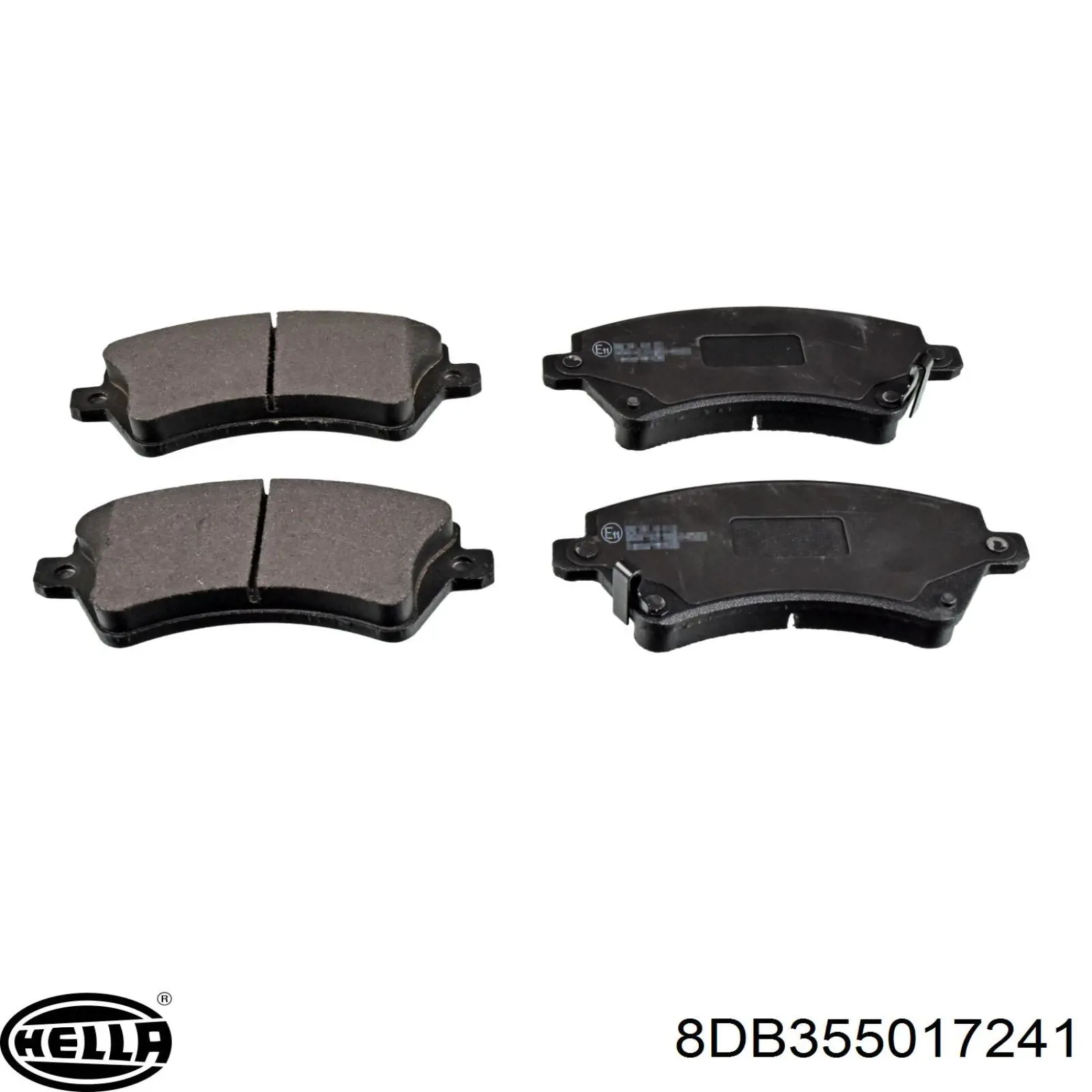 8DB355017241 HELLA Передні гальмівні колодки