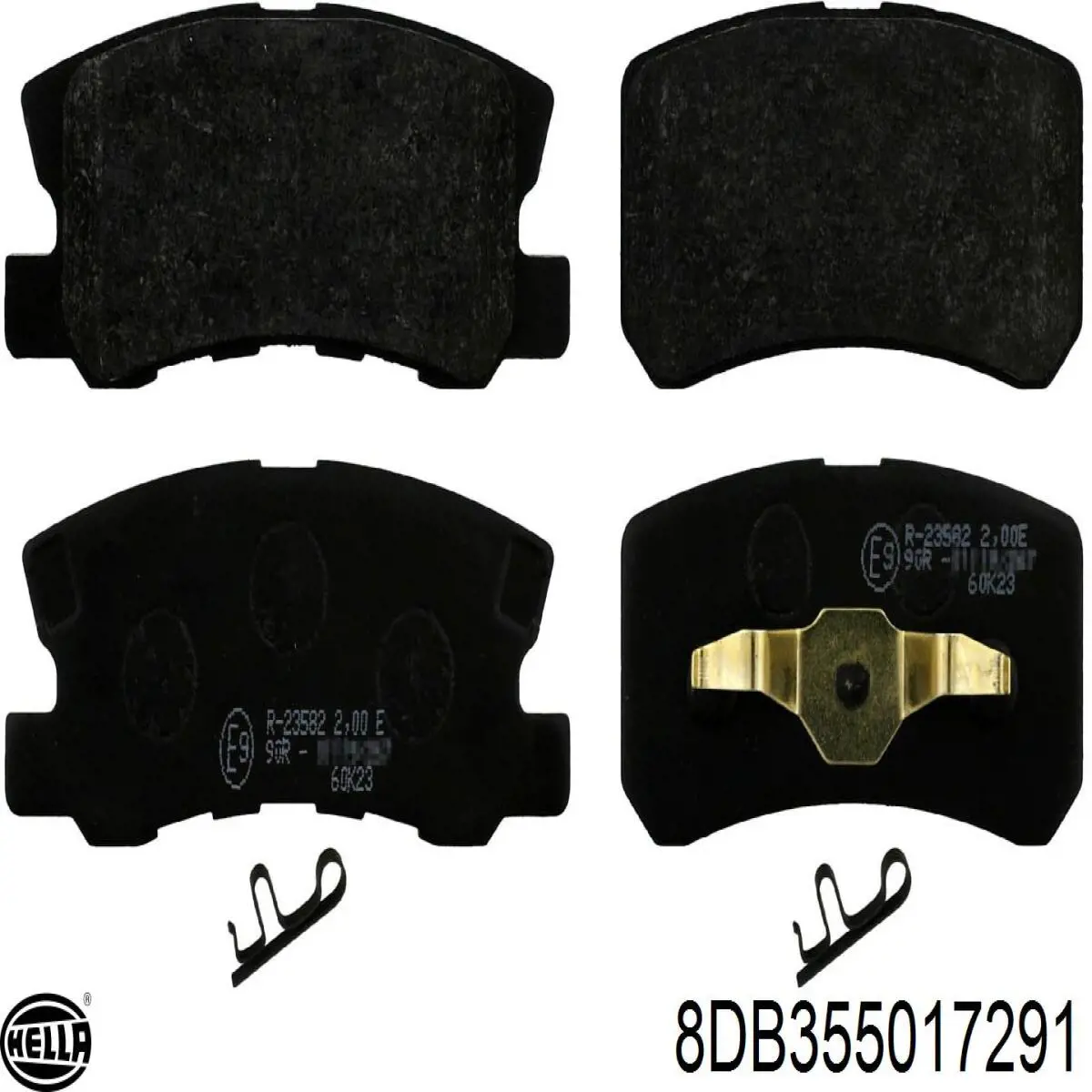 Гальмівні колодки HELLA 8DB355017291 ціна, від 21.95 USD