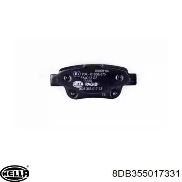 Задні гальмівні колодки 8DB355017331 HELLA