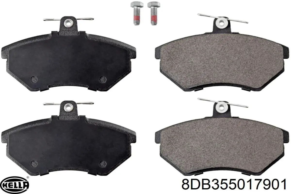 Купити 8DB355017901 HELLA Колодки гальмівні передні, дискові