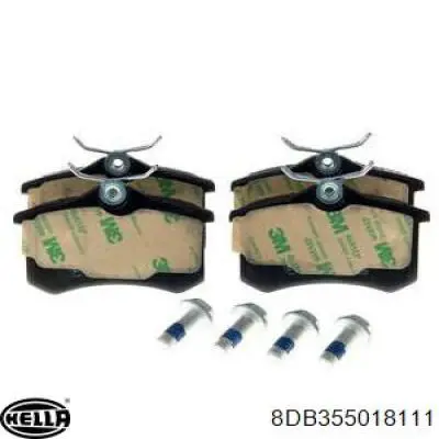 Купити 8DB355018111 HELLA Задні колодки