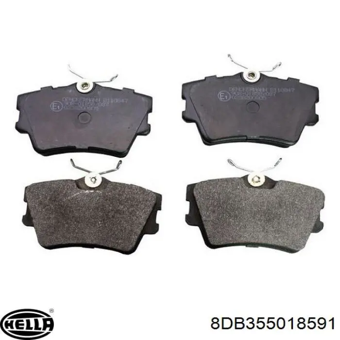 Купити 8DB355018591 HELLA Задні колодки