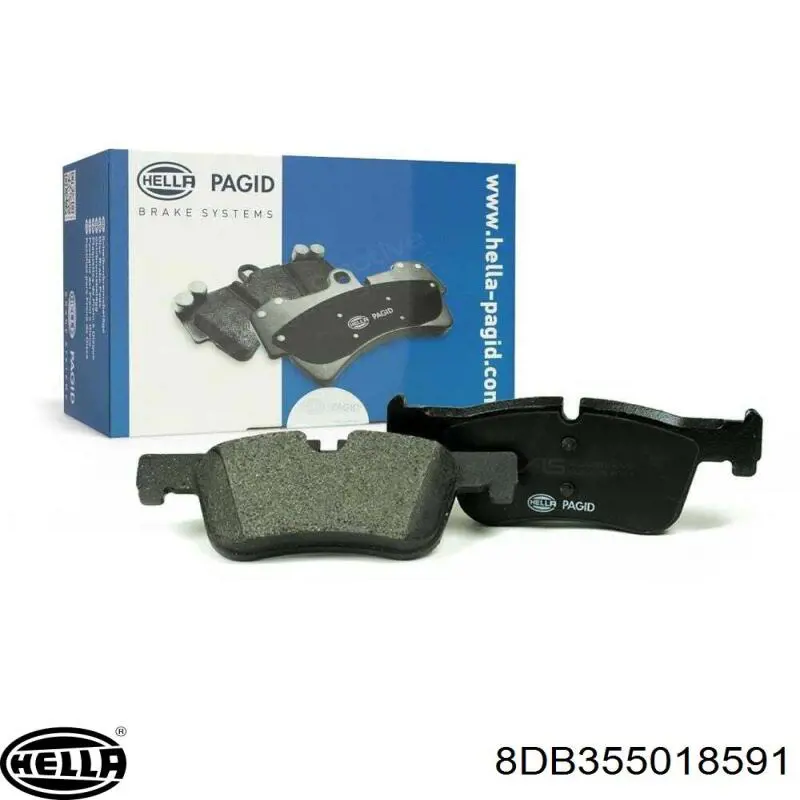 Задні гальмівні колодки 8DB355018591 HELLA