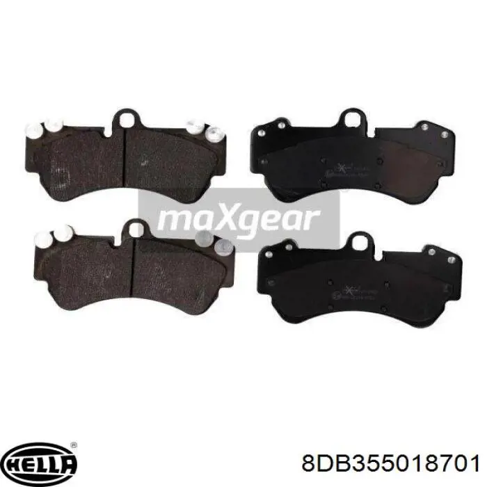 Передні тормозні колодки 8DB355018701 HELLA