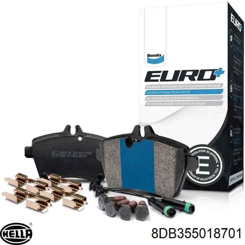 Передні тормозні колодки 8DB355018701 HELLA