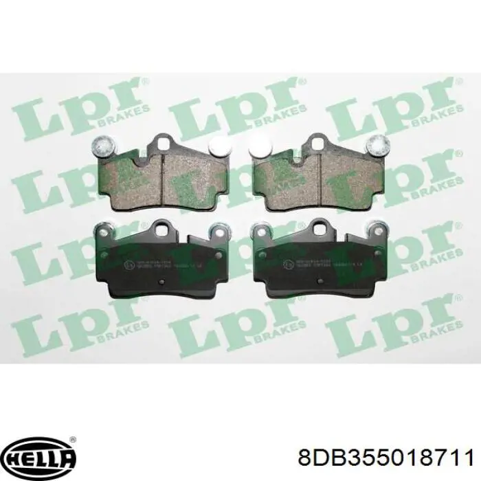 Задні гальмівні колодки 8DB355018711 HELLA