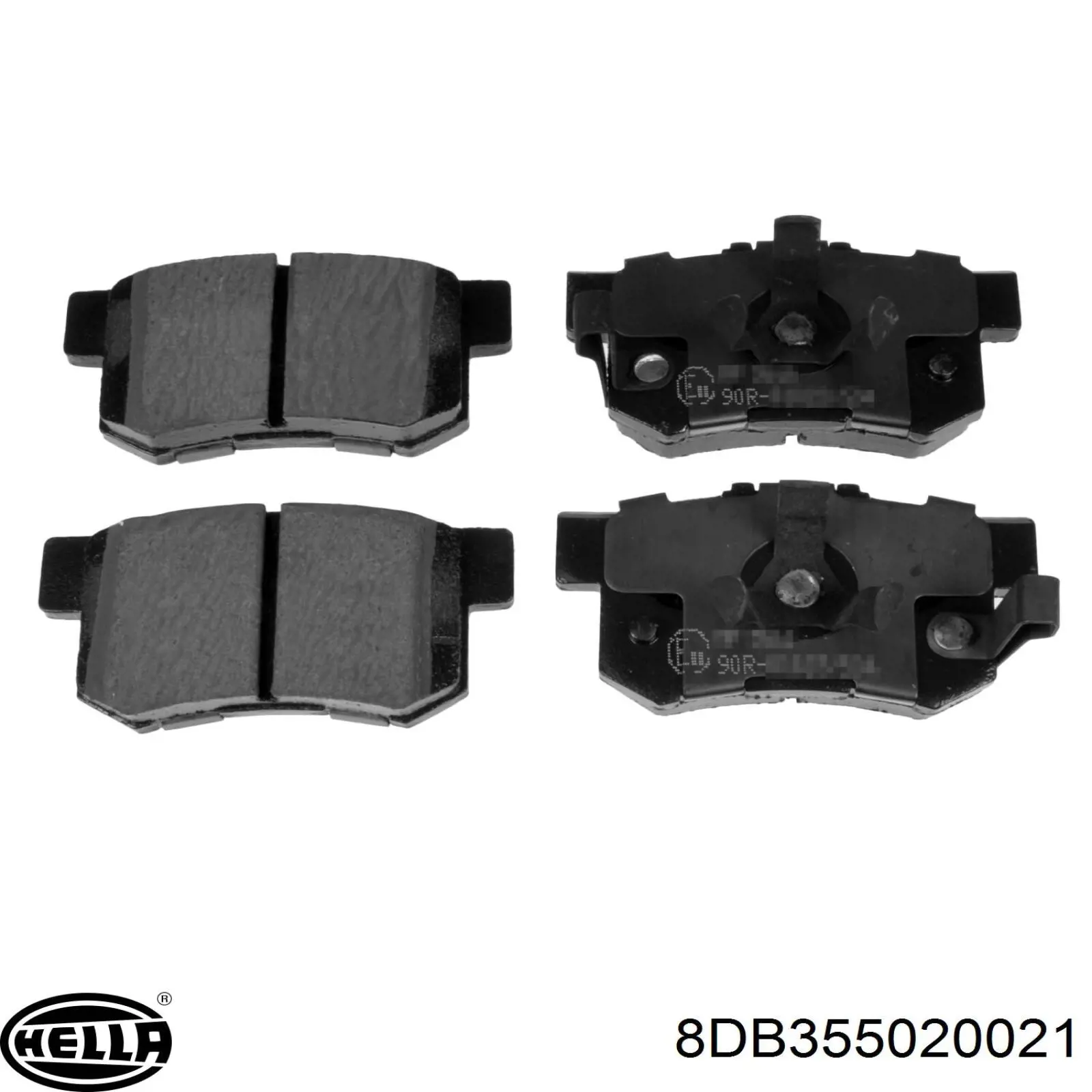 Колодки гальмові задні, дискові 8DB355020021 HELLA