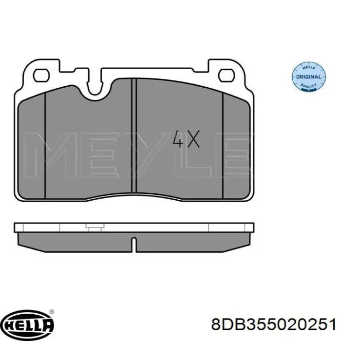 Гальмівні колодки HELLA 8DB355020251 ціна, від 69.68 USD