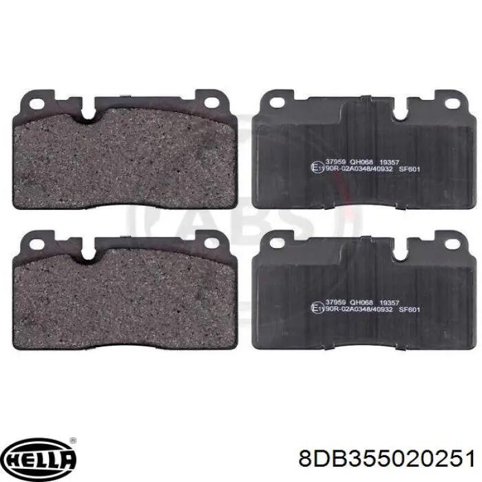Купити 8DB355020251 HELLA Колодки гальмівні передні, дискові