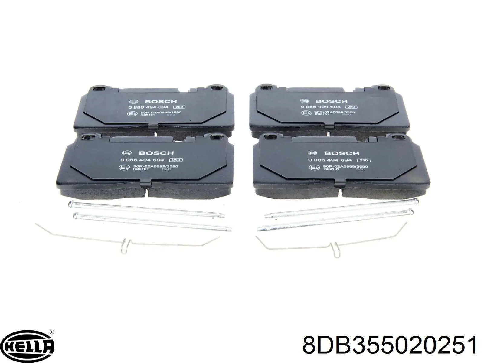 Передні тормозні колодки 8DB355020251 HELLA