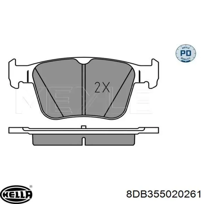 Купити 8DB355020261 HELLA Задні колодки