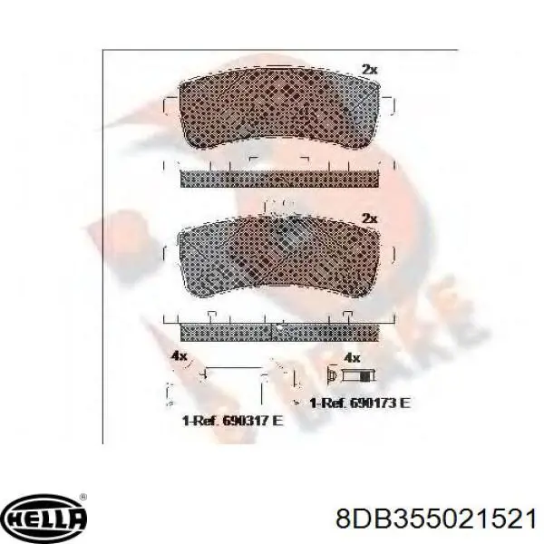 Задні гальмівні колодки Blue Print ADU174243 ціна, від 96.10 USD