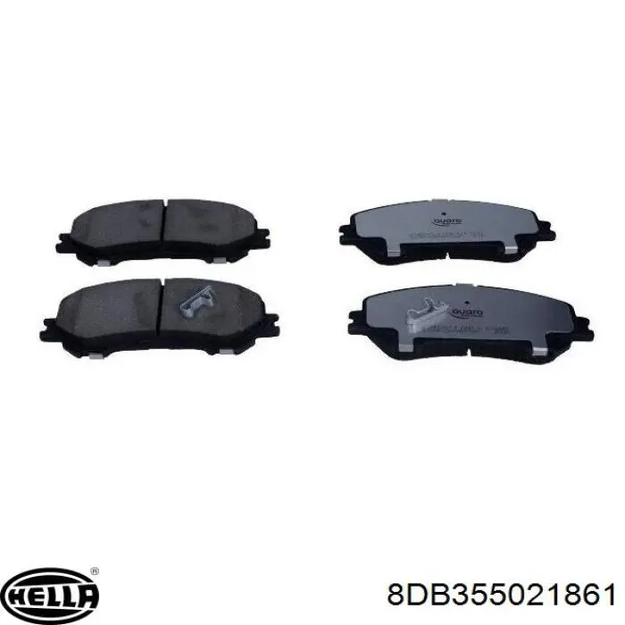 Купити 8DB355021861 HELLA Колодки гальмівні передні, дискові