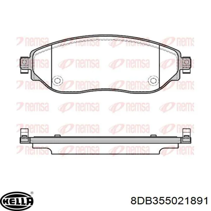Передні тормозні колодки 8DB355021891 HELLA