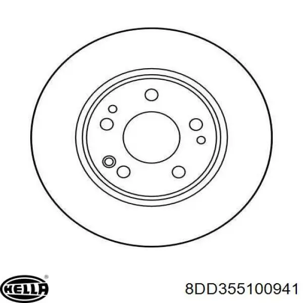 Гальмівні диски передні 8DD355100941 HELLA