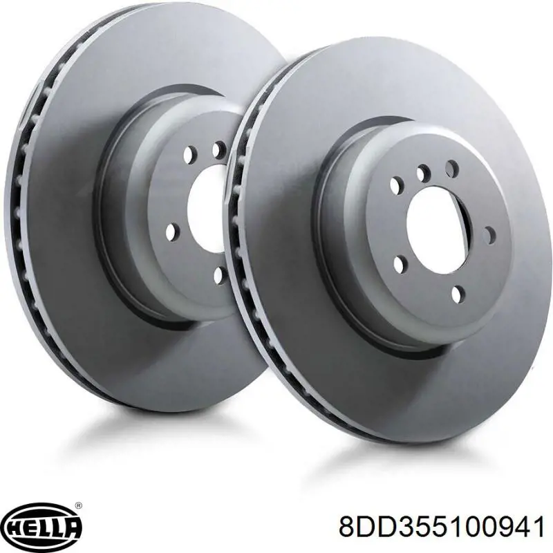 Диск переднього гальма HELLA 8DD355100941 ціна, від 36.69 USD