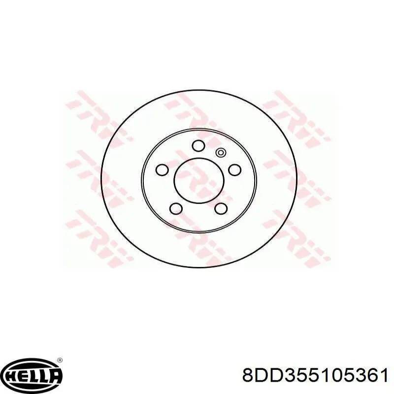 Купити 8DD355105361 HELLA Ротор гальмівний