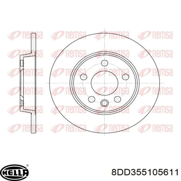 Гальмівні диски 8DD355105611 HELLA