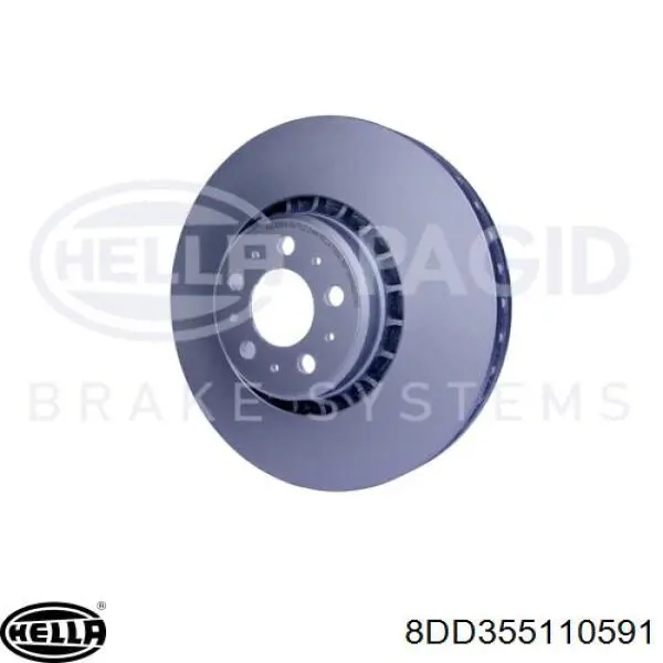Диск переднього гальма HELLA 8DD355110591 ціна, від 67.84 USD