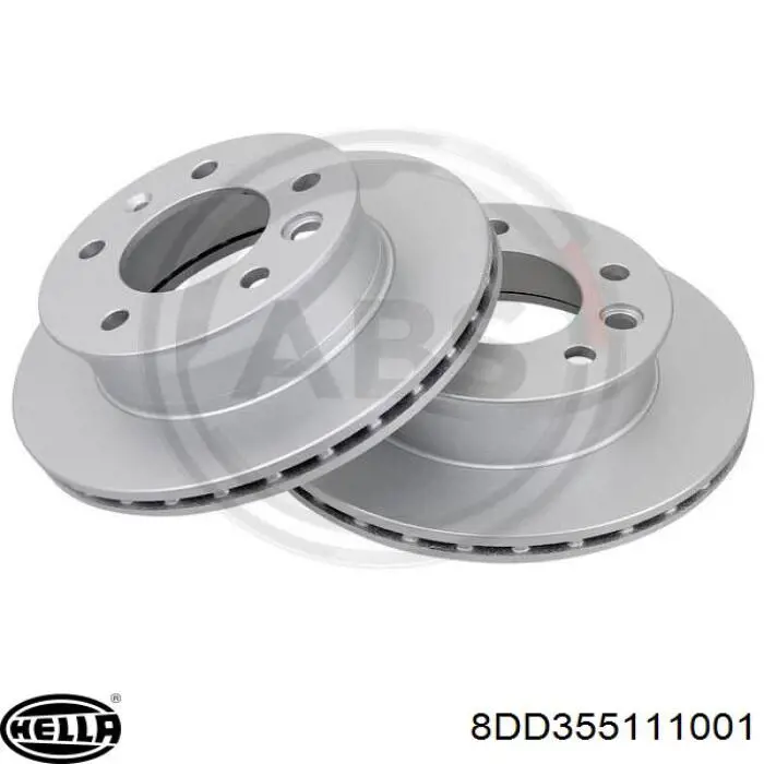 Гальмівні диски передні 8DD355111001 HELLA