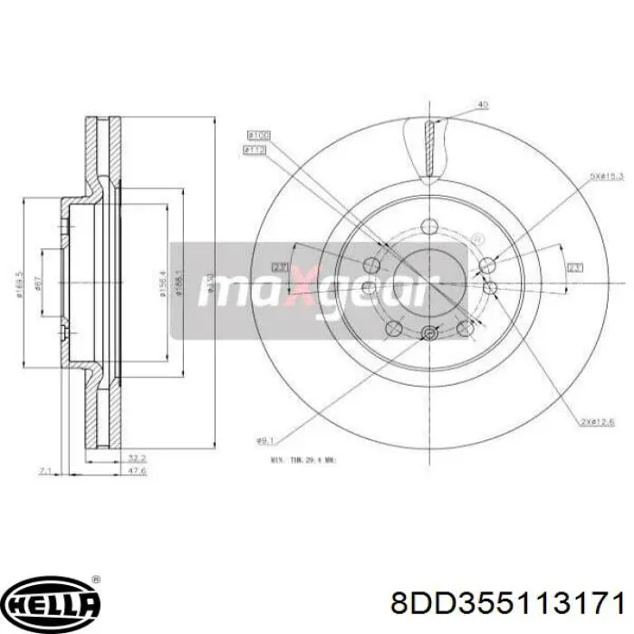 Купити 8DD355113171 HELLA Ротор гальмівний