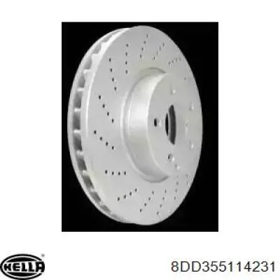 Гальмівні диски передні 8DD355114231 HELLA