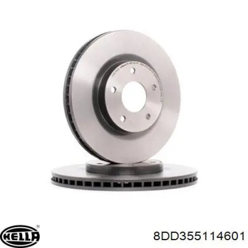 Гальмівні диски передні 8DD355114601 HELLA