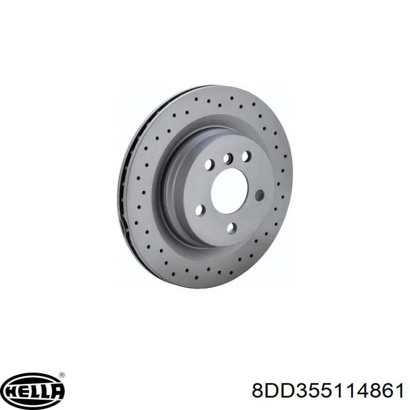 Купити 8DD355114861 HELLA Диск заднього гальма
