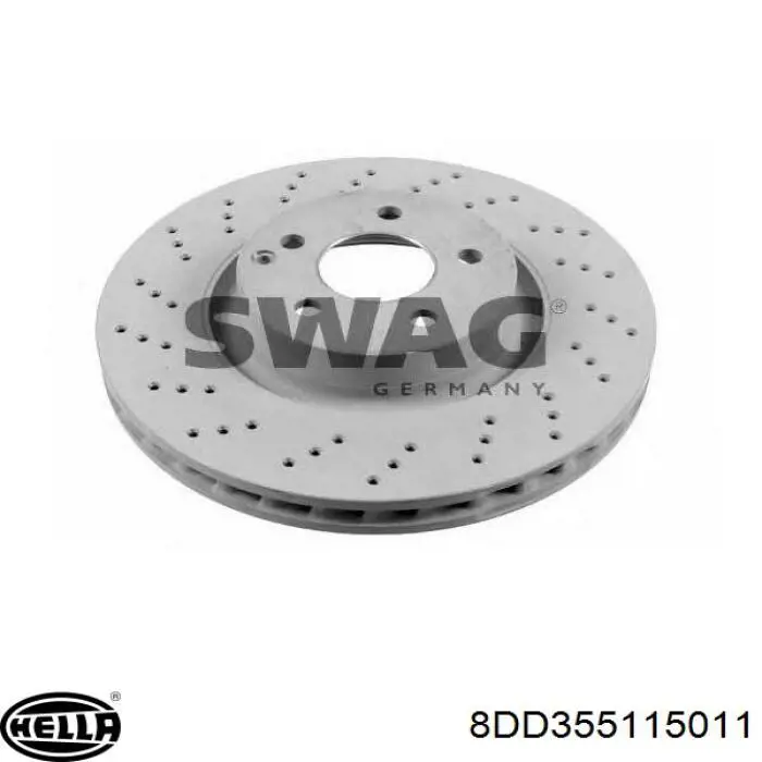 Гальмівні диски передні 8DD355115011 HELLA