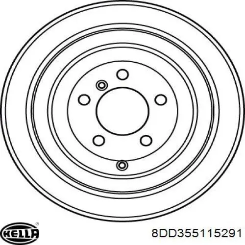 Диск гальмівний задній HELLA 8DD355115291