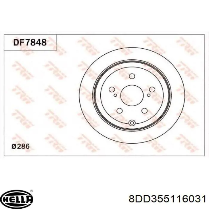 Гальмівні диски передні 8DD355116031 HELLA