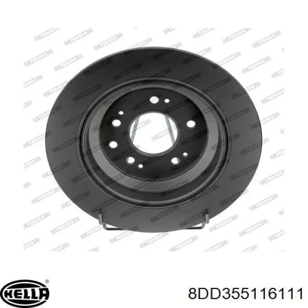 Диск гальмівний задній HELLA 8DD355116111