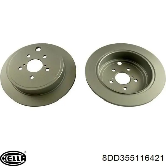 Купити 8DD355116421 HELLA Диск заднього гальма