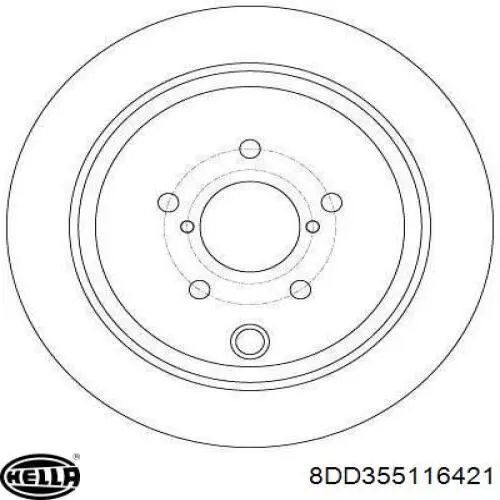Гальмівні диски 8DD355116421 HELLA