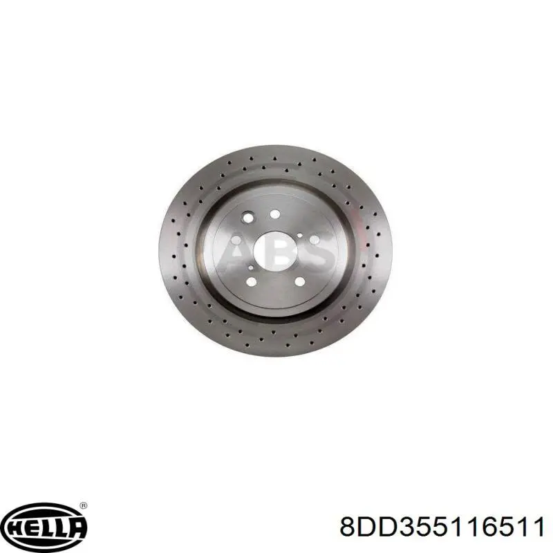 8DD355116511 HELLA диск гальмівний задній