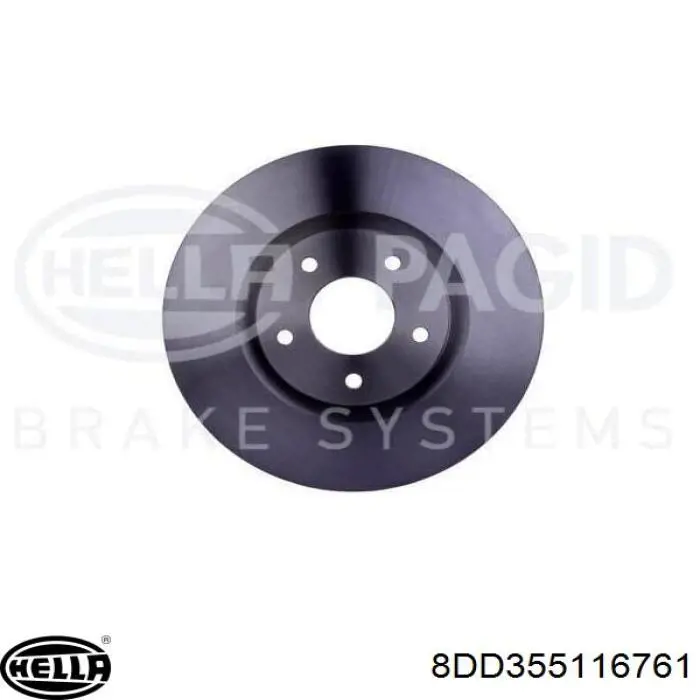 8DD355116761 HELLA диск гальмівний передній