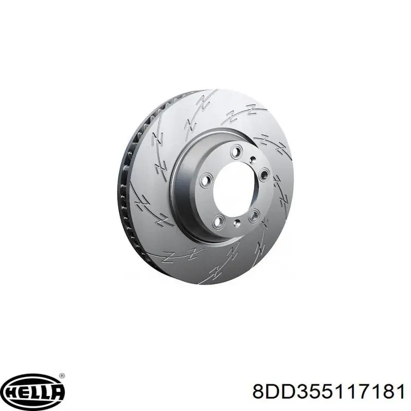 Диск гальмівний передній HELLA 8DD355117181