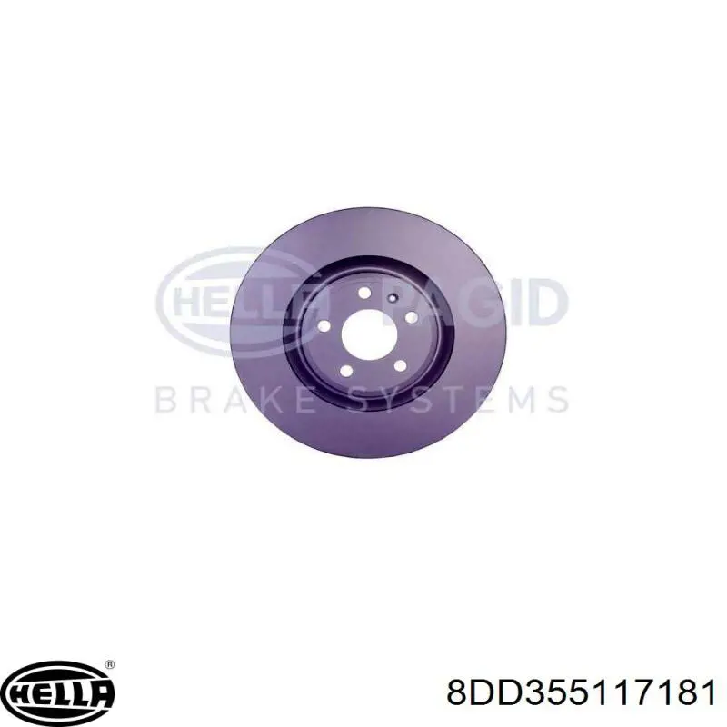 Диск переднього гальма HELLA 8DD355117181 ціна, від 88.14 USD
