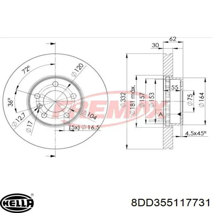 Купити 600336 Daco Ротор гальмівний