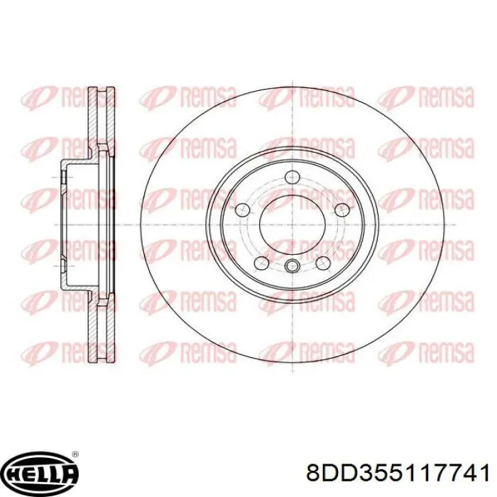 Купити 8DD355117741 HELLA Ротор гальмівний