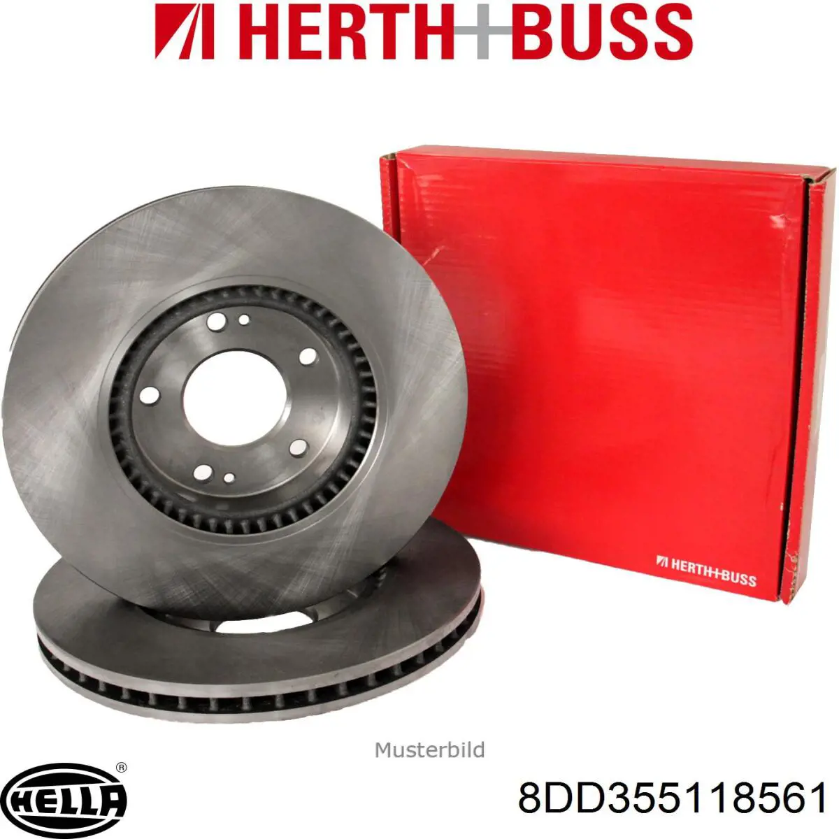 Диск переднього гальма HELLA 8DD355118561 ціна, від 46.46 USD