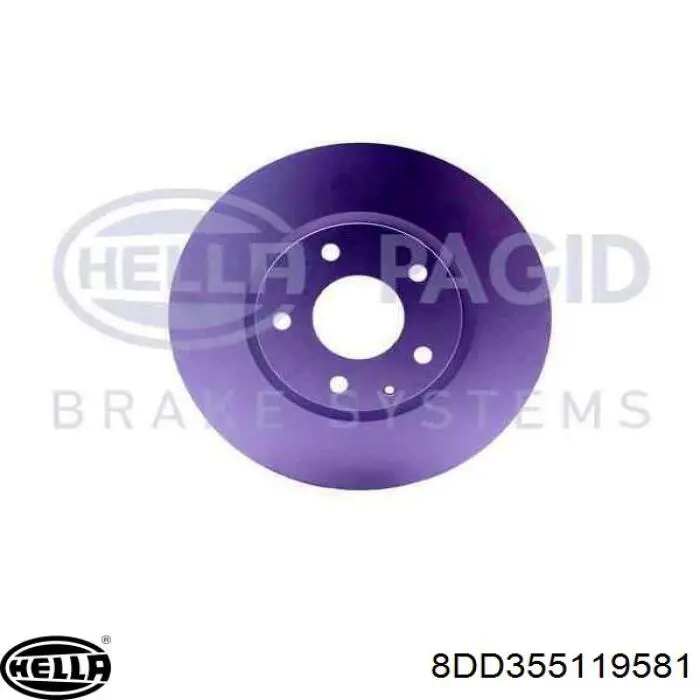 Диск переднього гальма HELLA 8DD355119581 ціна, від 47.95 USD