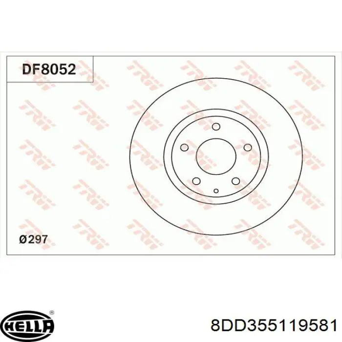 Купити 8DD355119581 HELLA Ротор гальмівний