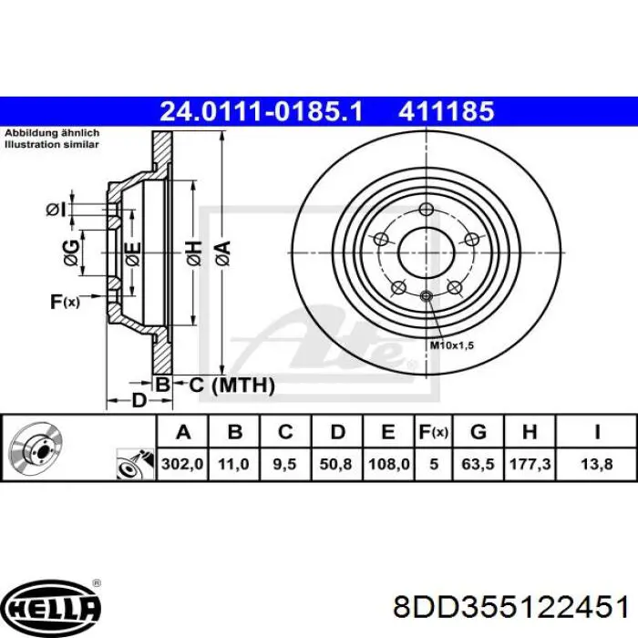 Диск гальмівний задній QD9889HC Quaro