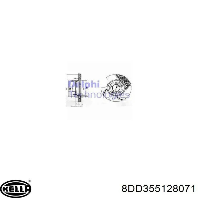 Диск переднього гальма HELLA 8DD355128071 ціна, від 101.97 USD