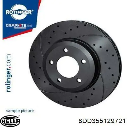 Гальмівні диски 8DD355129721 HELLA
