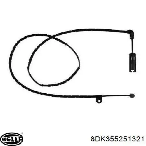Датчик зносу гальмівних колодок, задній HELLA 8DK355251321 ціна, від 9.84 USD