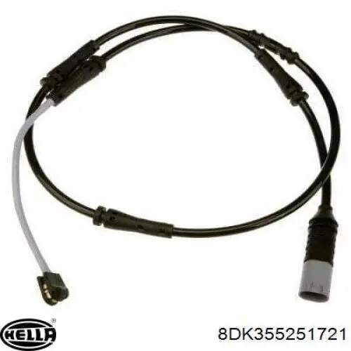 Купити 8DK355251721 HELLA Датчик зносу гальмівних колодок, задній