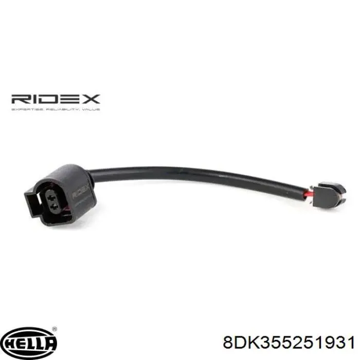 Датчик зносу гальмівних колодок, задній HELLA 8DK355251931 ціна, від 4.91 USD